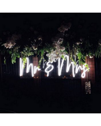 Mr Mrs Neon Sign ideal for wedding celebrations