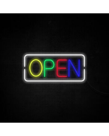 Open Neon Sign ideal for shops and cafes