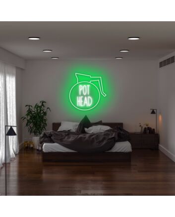 Pot Head Neon Sign adds humor to any room