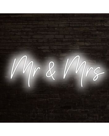 Mr And Mrs Neon Sign ideal for wedding celebrations