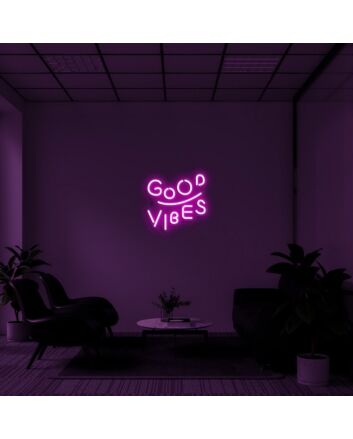 Good Vibes V2 Neon Sign adds positivity and energy