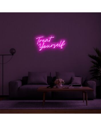Treat Yourself Neon Sign for Self Care Spaces
