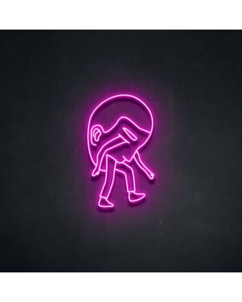Heavy Head Neon Sign for Thoughtful Spaces