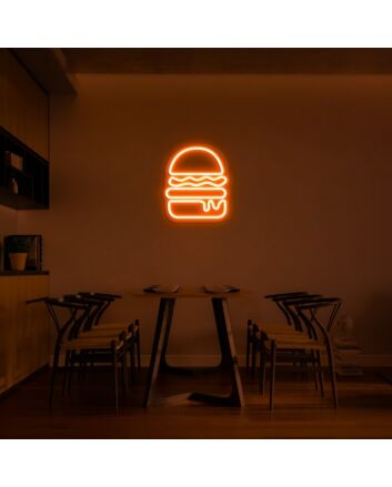 Burger Neon Sign for Restaurants and Diners