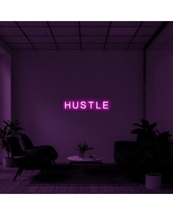 Hustle Neon Sign for Motivational Offices