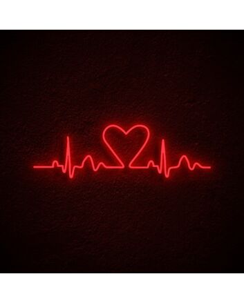Heart Lines Neon Sign for Artistic Spaces