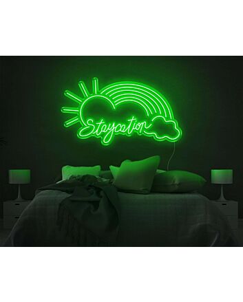 Staycation Rainbow LED Neon Sign