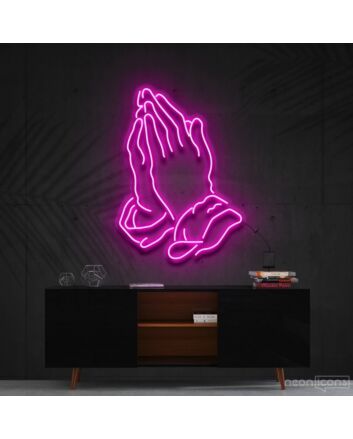 Praying Hands Neon Sign for Spiritual Decor