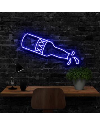 Booze Bottle Neon Sign for Bars and Party Spaces