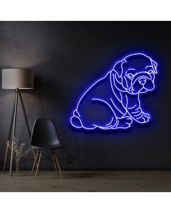 Bulldog Puppy Neon Sign for Pet Lovers