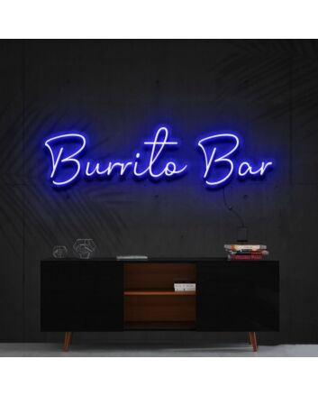 Burrito Bar Neon Sign for Restaurants and Food Lovers