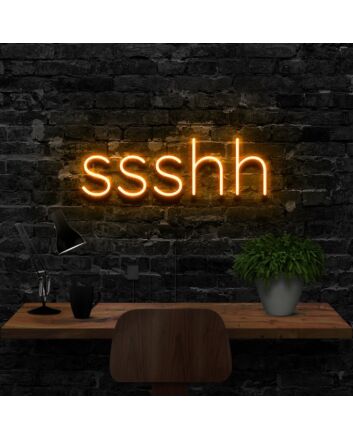 Shush Neon Sign for Playful and Quiet Spaces