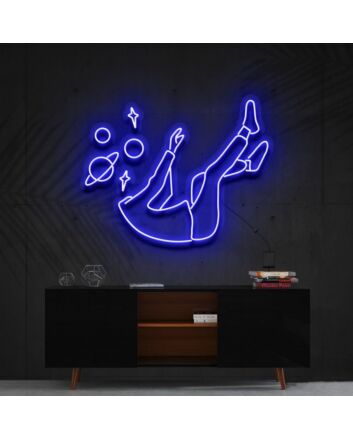 Space Head Neon Sign for Cosmic Themed Spaces