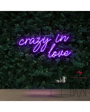 Crazy In Love Neon Sign for Romantic and Playful Spaces