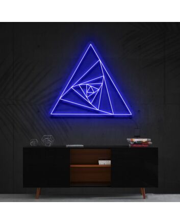 Triangle Shutter Neon Sign for Geometric Art Enthusiasts