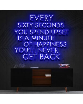 Every Sixty Seconds Neon Sign for Motivational Spaces