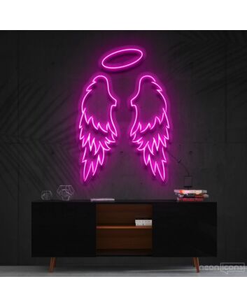 Angel Wings Neon Sign for Inspirational and Spiritual Decor