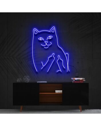 Mr Bad Cat Neon Sign for Playful and Pet Lovers