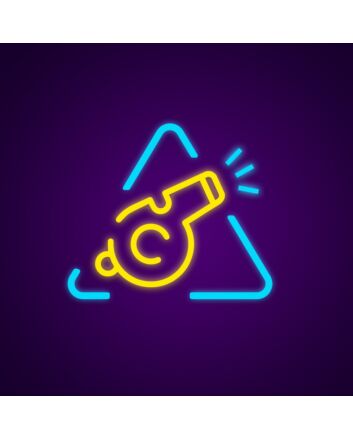 Whistle Neon Sign for Sports Enthusiasts