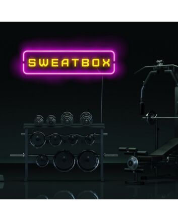 Sweat Box Neon Sign for Gym and Fitness Spaces