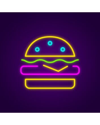Cheeseburger Neon Sign for Restaurants and Diners