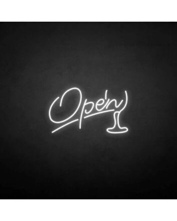 &#39;Open3&#39; neon sign