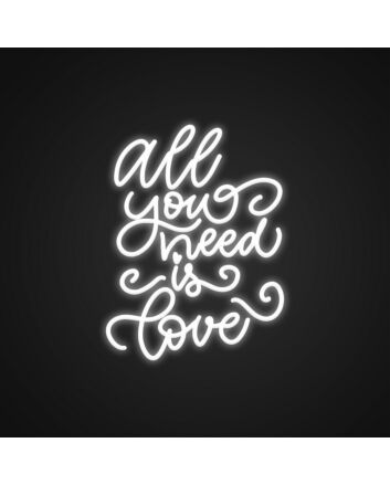 All You Need Is Love Neon Sign for Romantic Settings