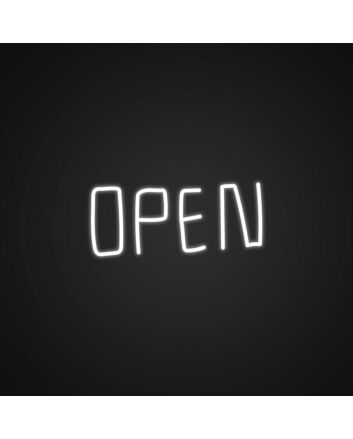 Open Neon Sign for Business Displays