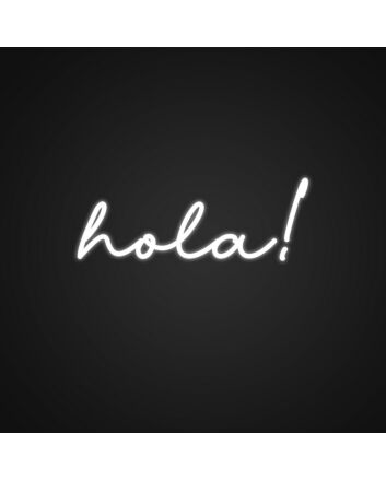 Hola Neon Sign for Welcoming Decor