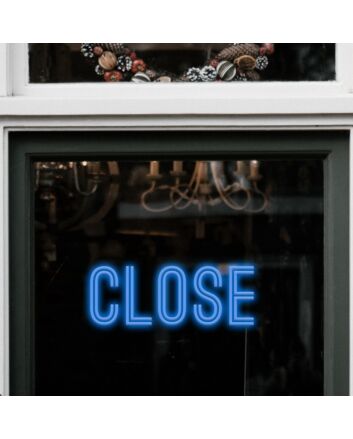 Close Neon Sign for Business Displays