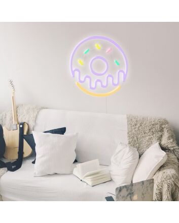 Donut Neon Sign for Food Lovers and Kitchens