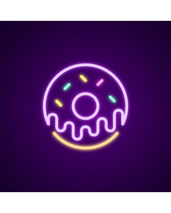 Donut Neon Sign for Food Lovers and Kitchens