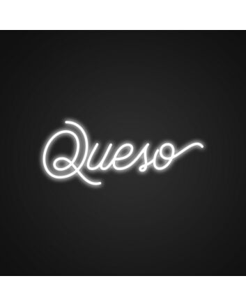 Queso Neon Sign for Food Lovers