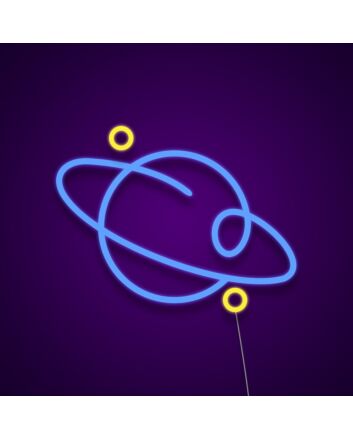 Planet Sign Neon Sign for Space Enthusiasts