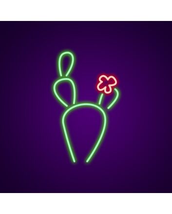 Cactus Neon Sign for Desert Themes