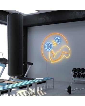 Weights Neon Sign for Fitness Spaces