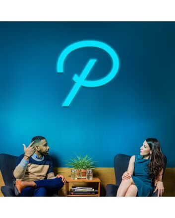 Letter P Neon Sign for Personalized Spaces
