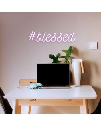 Blessed Neon Sign for Inspirational Spaces