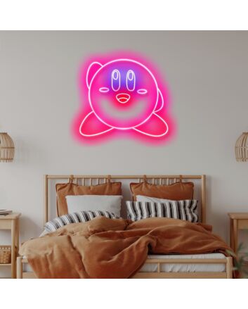 Kirby Neon Sign Ideal for game rooms and kids&#039; spaces