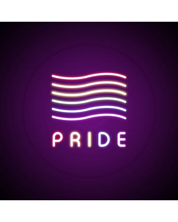 Pride Flags Neon Sign Celebrate LGBTQ+ pride with this colorful sign