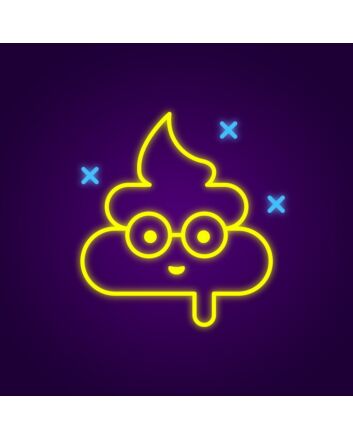 Poop Emoji Neon Sign v3 Add quirky charm to any fun space