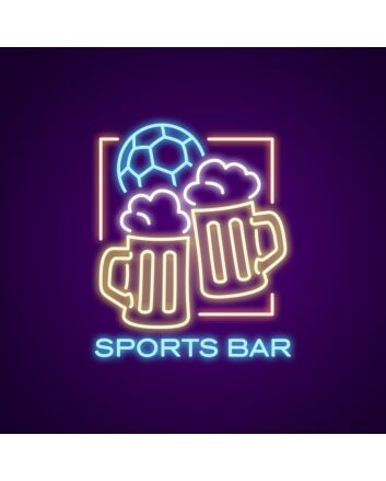 Sports Bar Neon Sign Bring energy and excitement to your bar or man cave