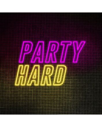 Party Hard Neon Sign Get the party started with this fun and vibrant sign