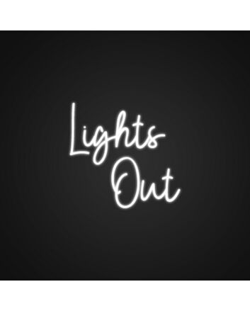 Lights Out Neon Sign Create a cool ambiance with this lights out sign