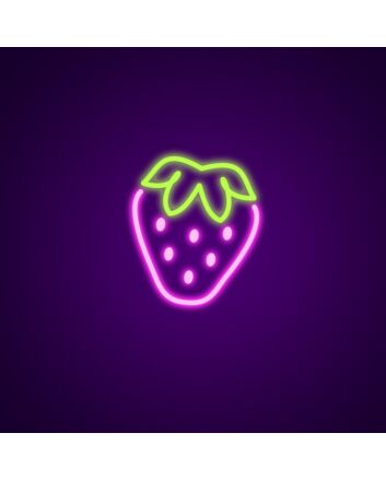 Strawberry Neon Sign Perfect for adding a sweet touch to kitchens and cafes