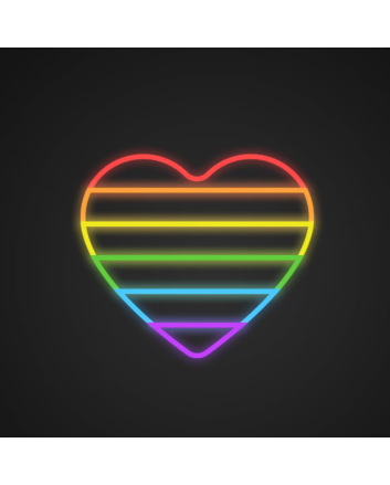 Heart Flag Neon Sign Show your love with this heart flag sign