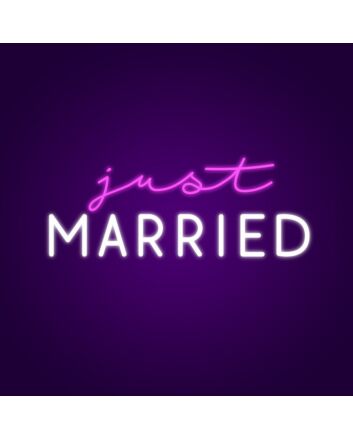 Just Married Neon Sign Celebrate your special day with this sign