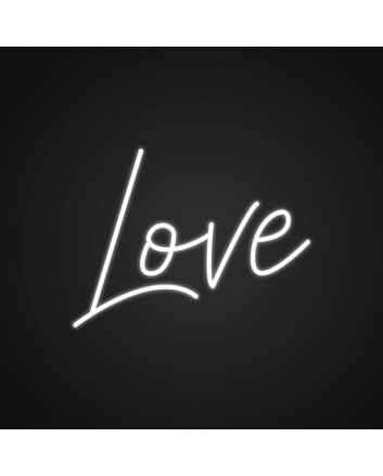 Calligraphy Love Sign Neon Sign Express love with elegant calligraphy