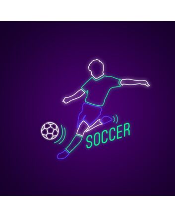 Soccer Player Neon Sign Perfect for soccer enthusiasts