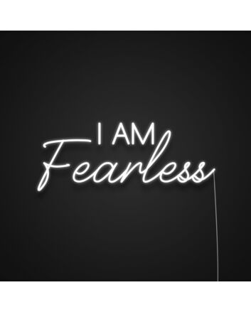 I Am Fearless Neon Sign Inspire confidence with this bold sign